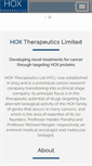 Mobile Screenshot of hoxtherapeutics.com